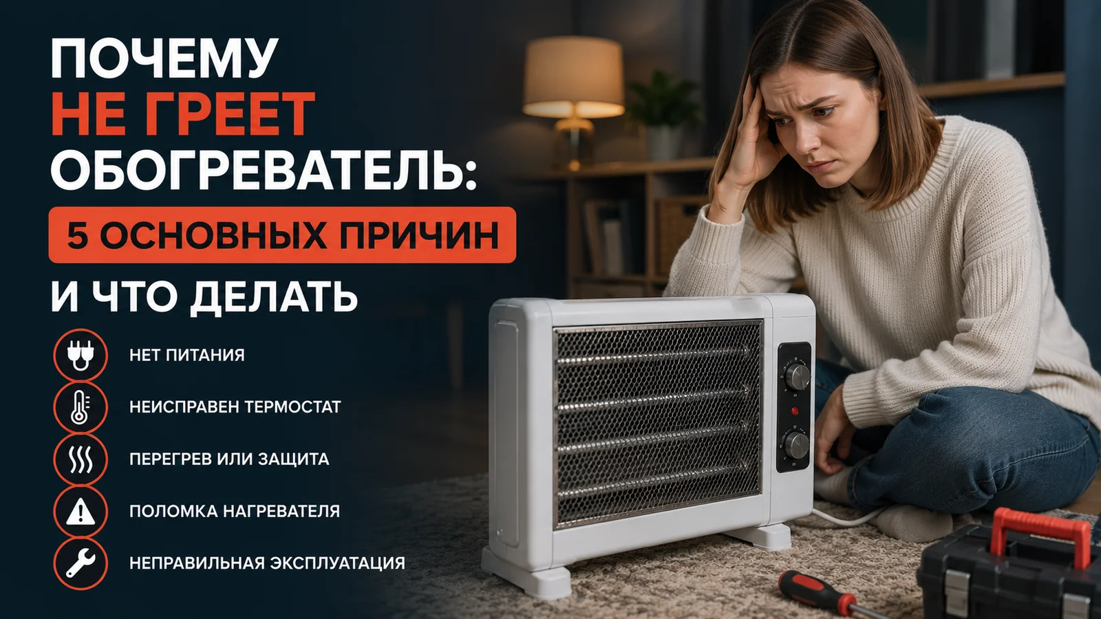 Почему не греет обогреватель: 5 основных причин и что делать