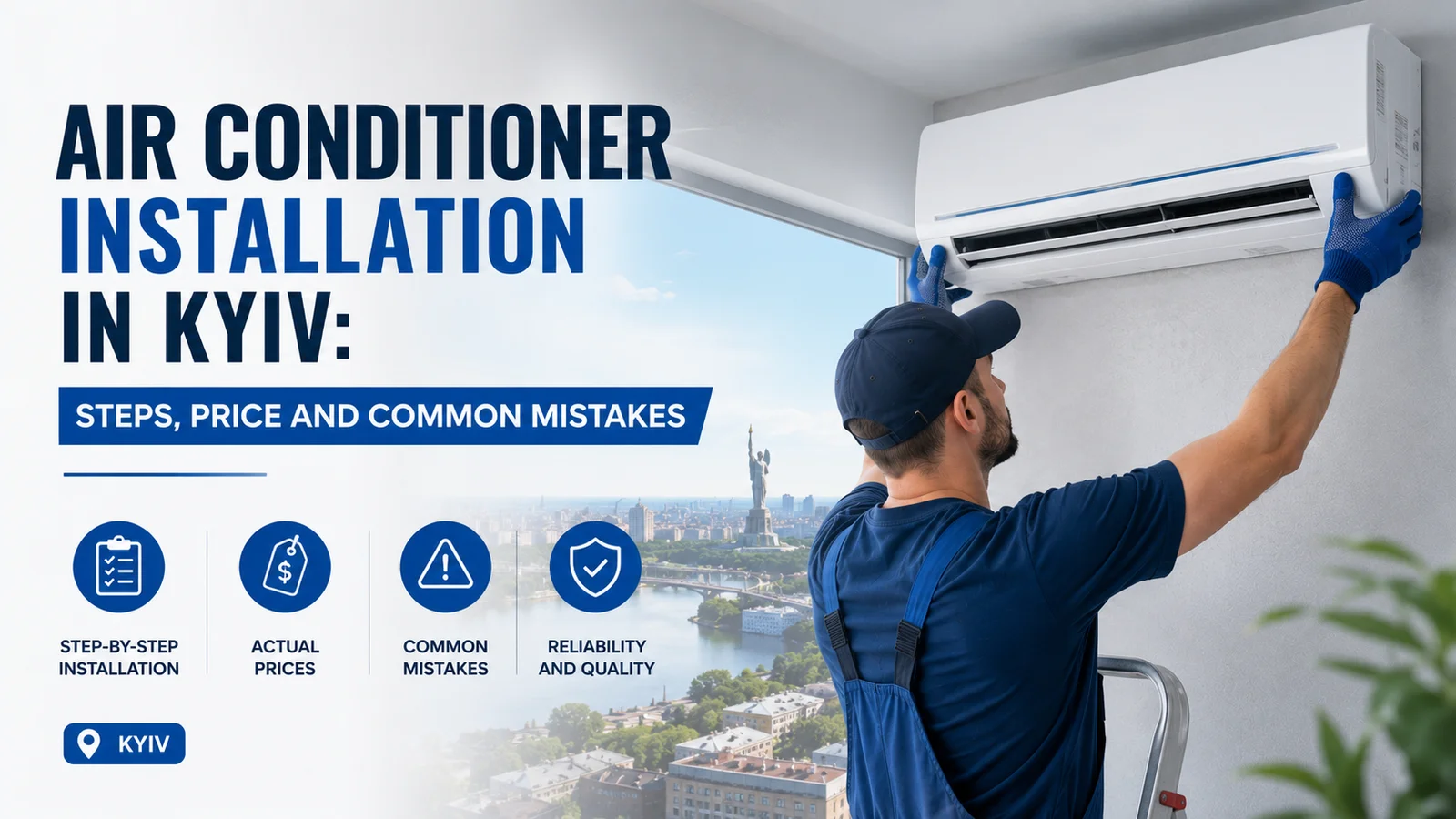 Air conditioner installation in Kyiv: steps, price and common mistakes