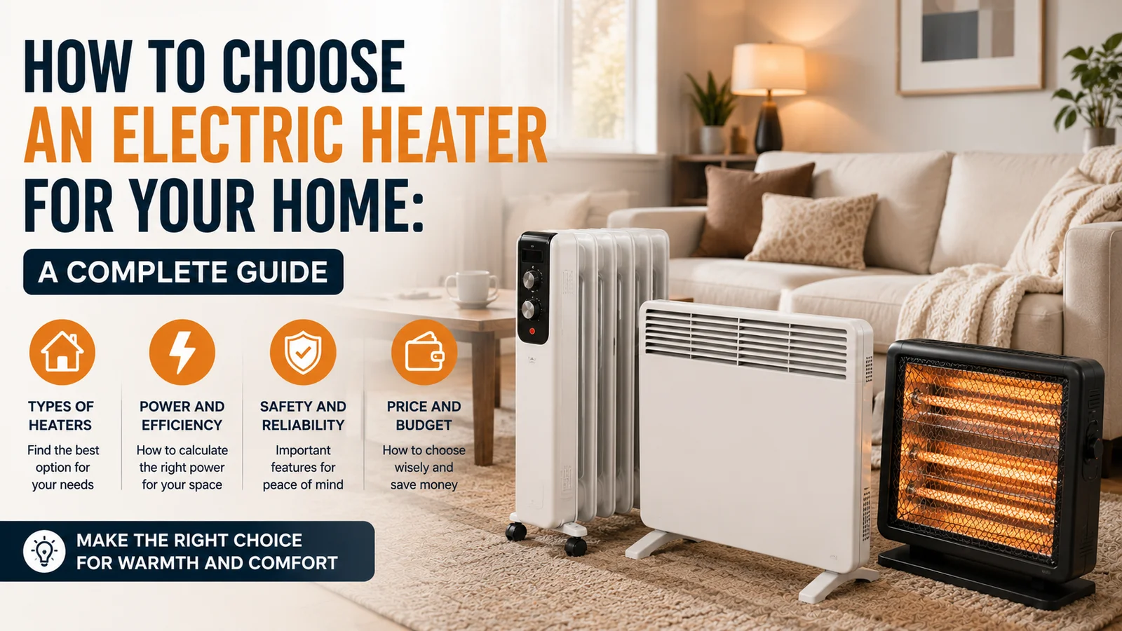 How to choose an electric heater for your home: a complete guide