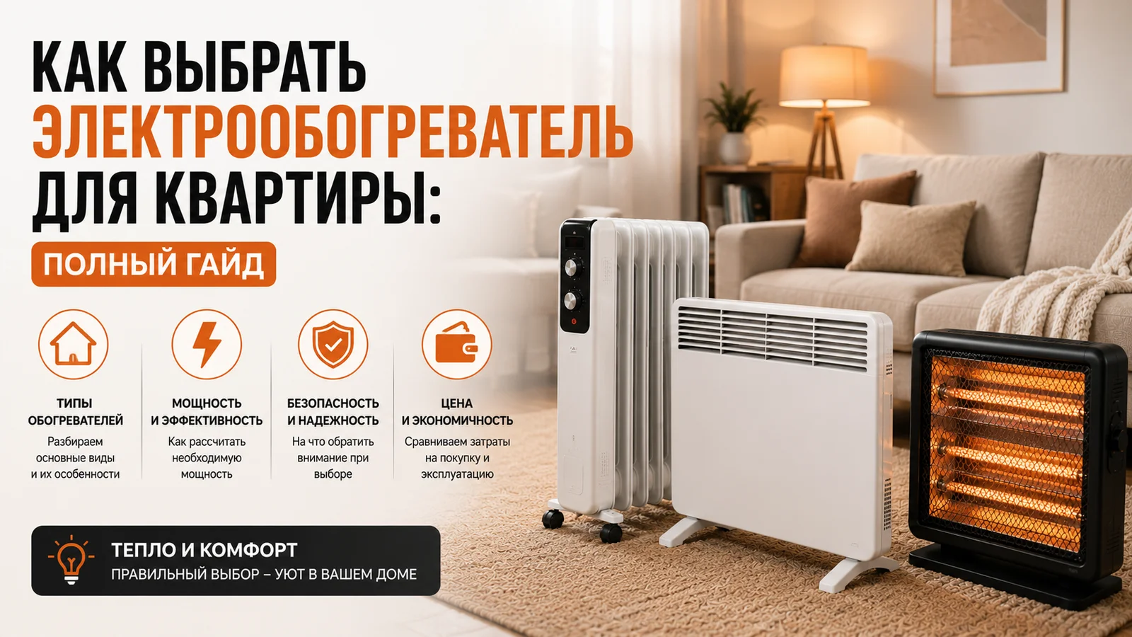 Как выбрать электрообогреватель для квартиры: полный гайд